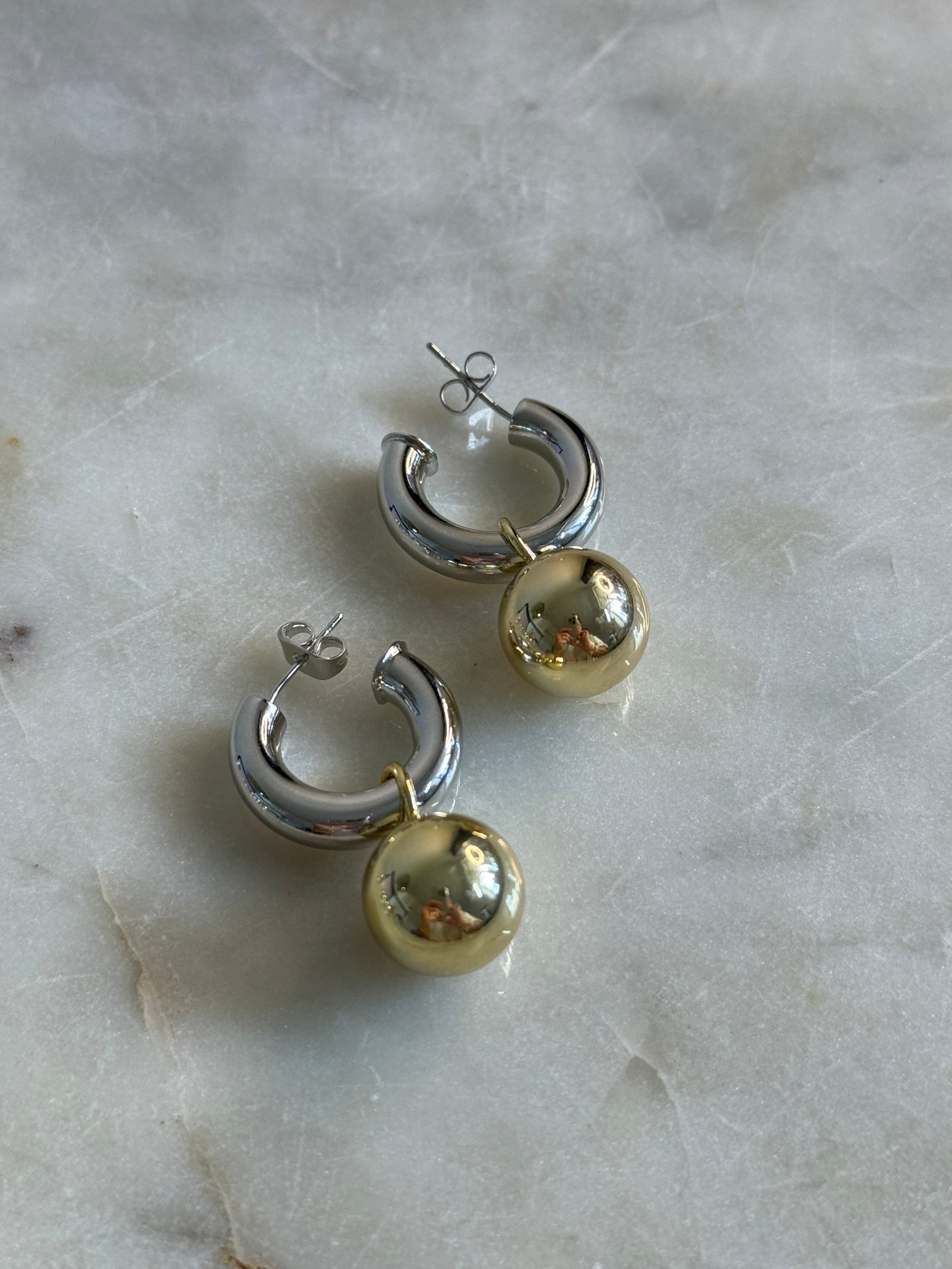 Silver and Gold Hoop