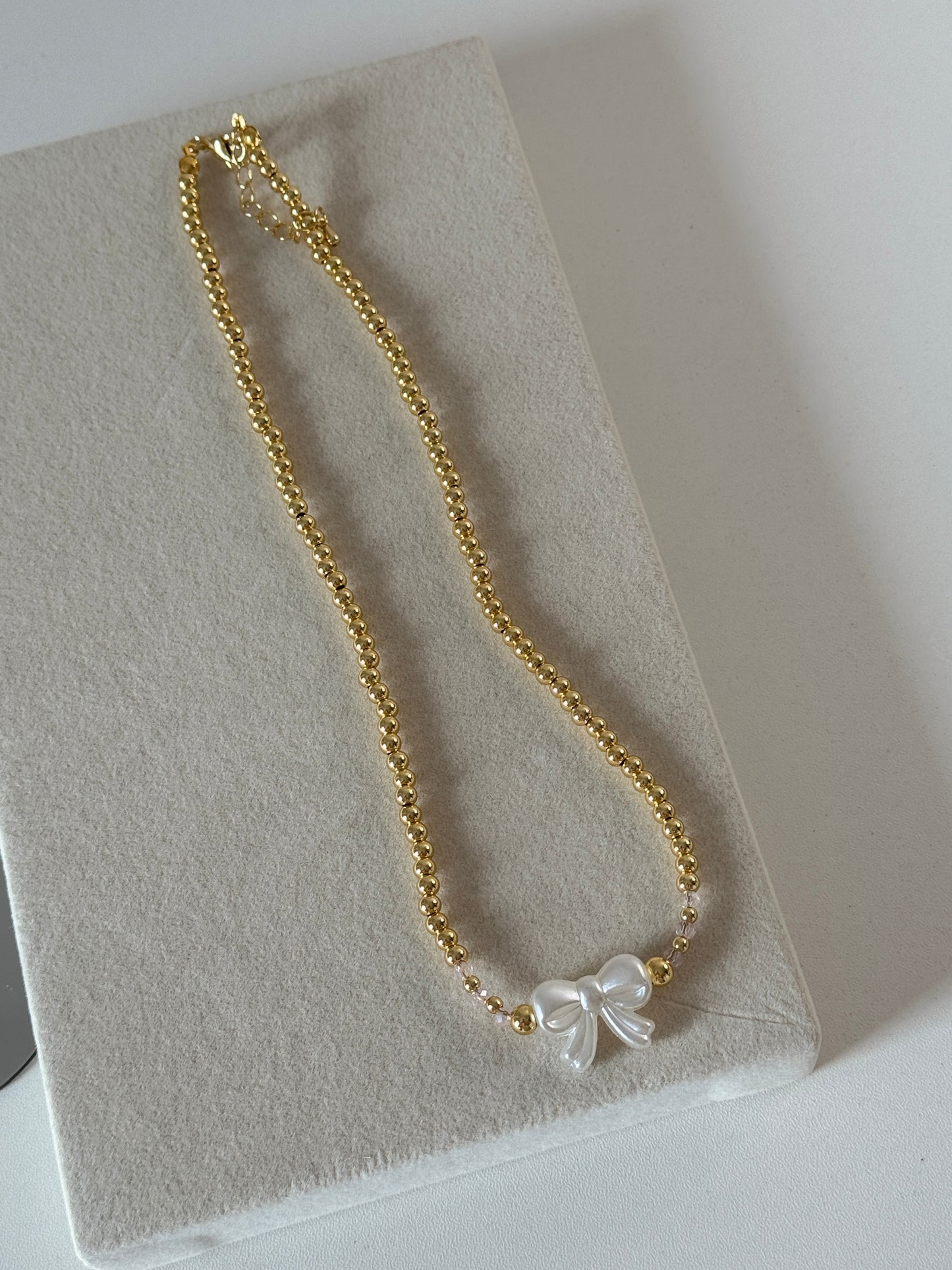 Pearl Bow Necklace