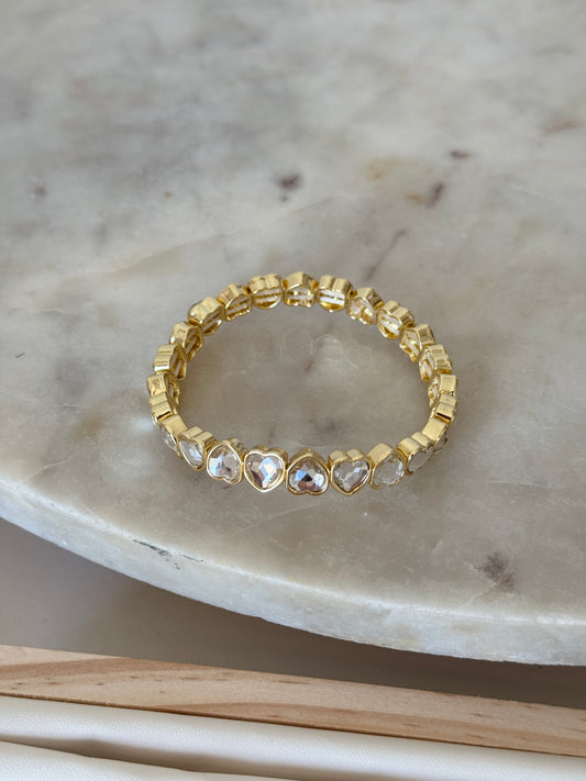 Clear and gold bracelet