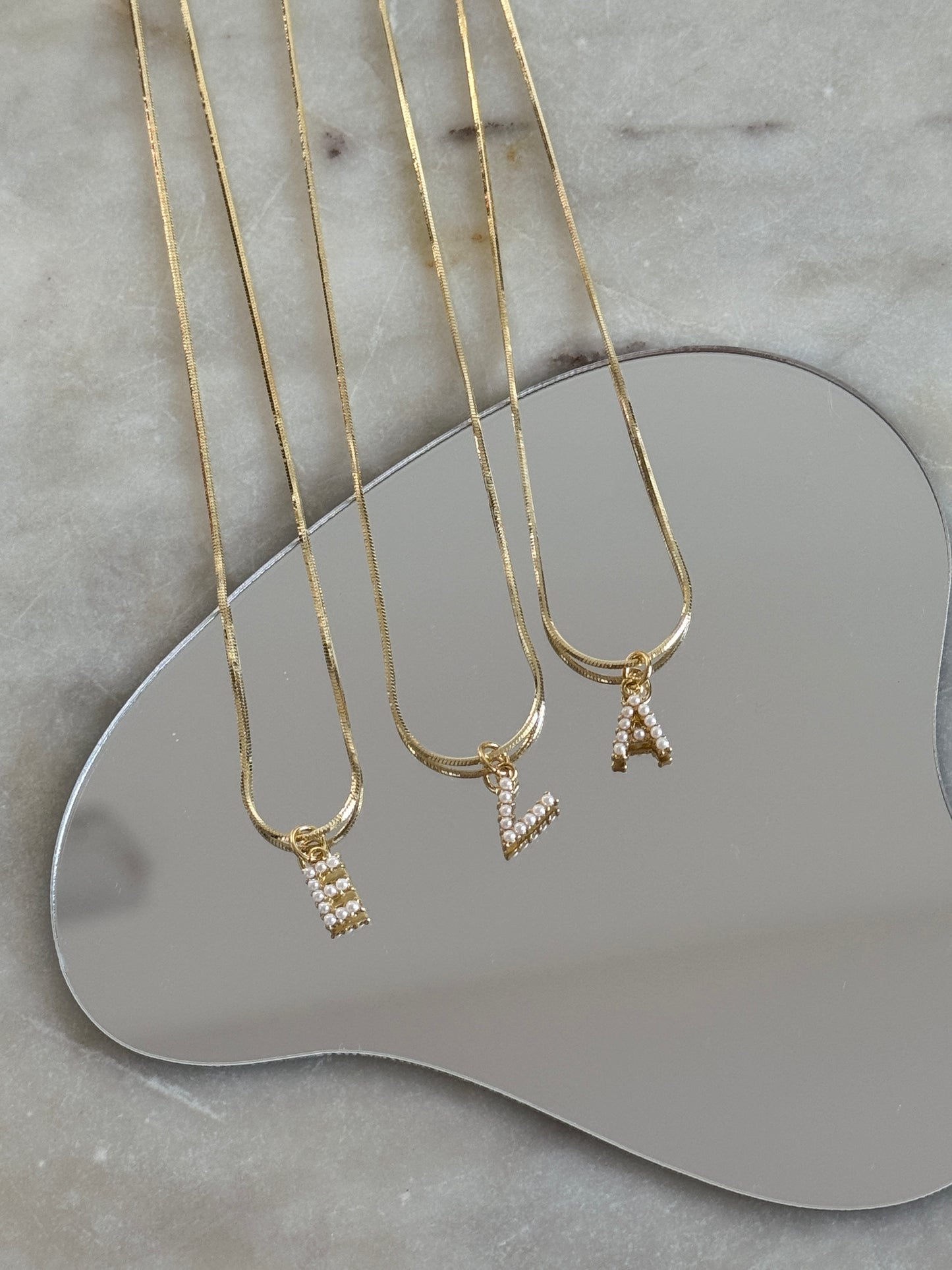 Perlitas Initial Necklace