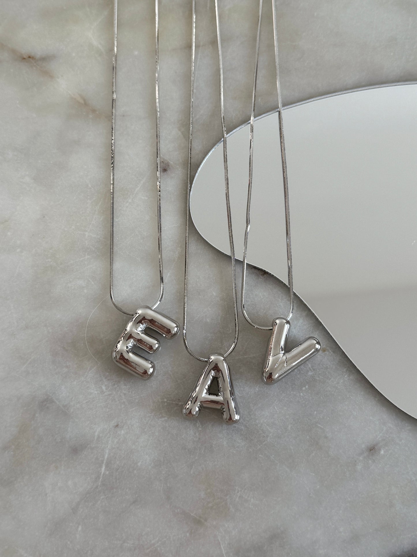 Silver Initial Necklace