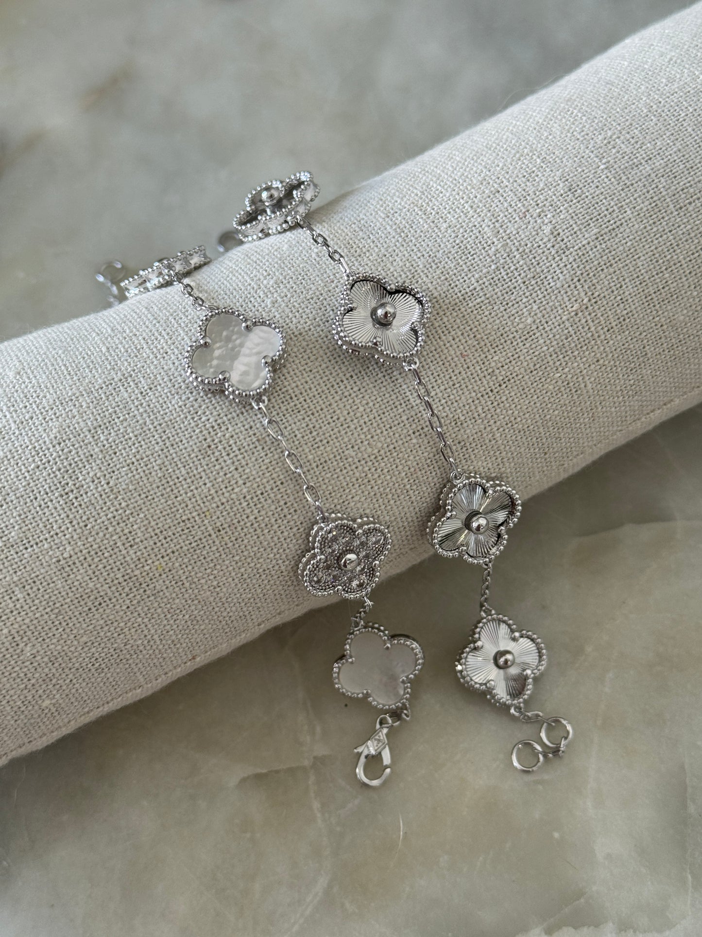 Silver Clover Bracelet