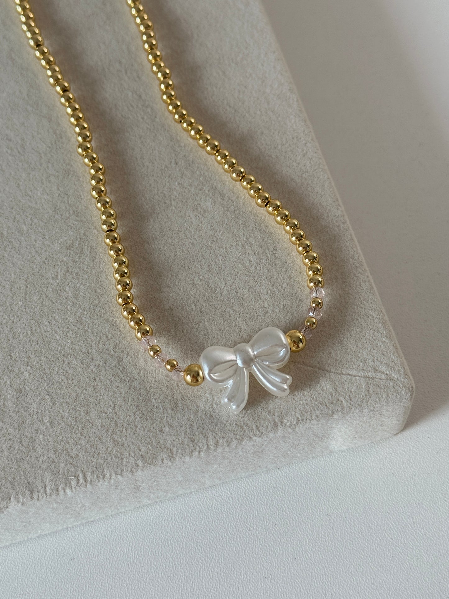 Pearl Bow Necklace