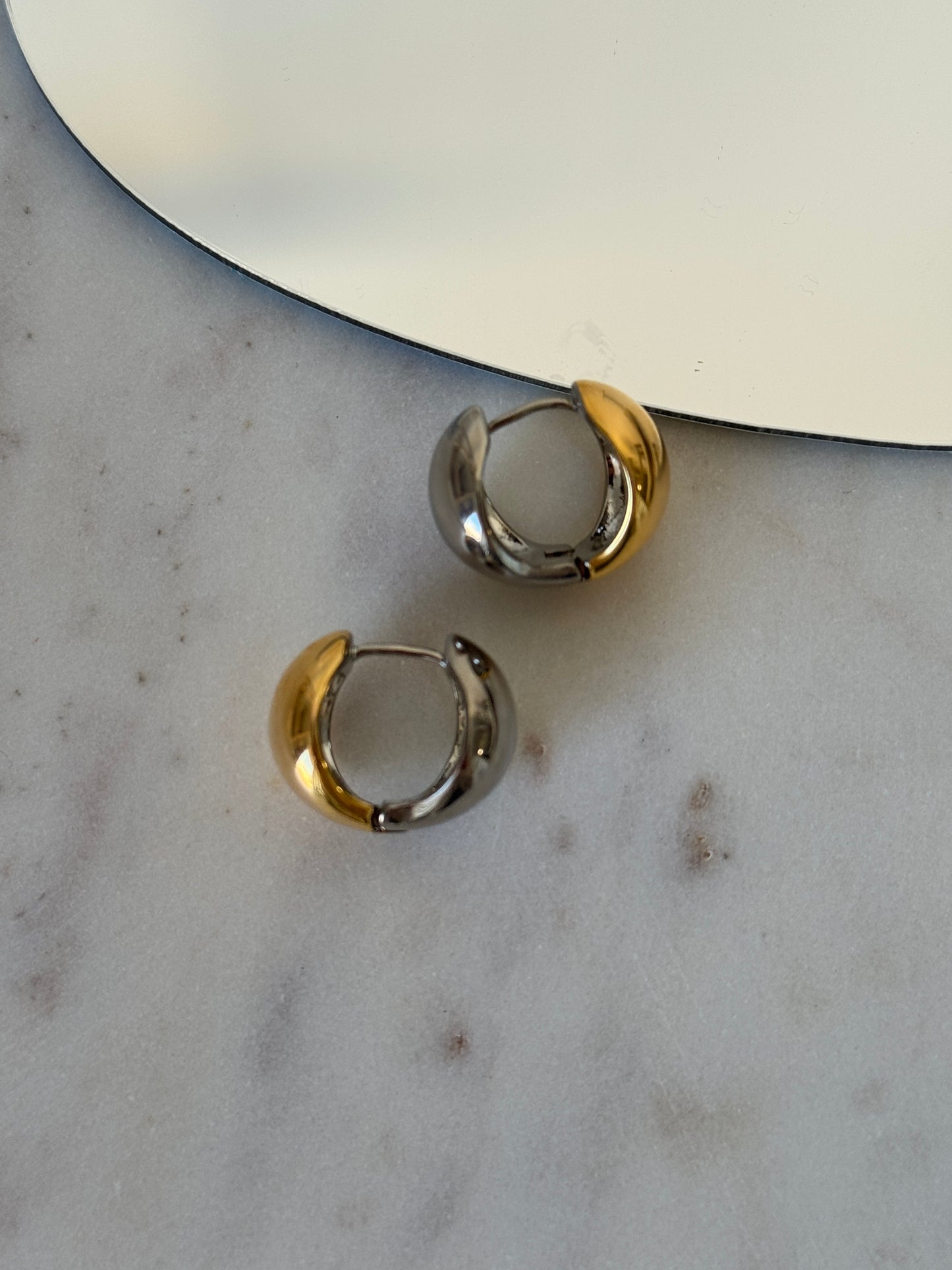 Gold and Silver Hoops