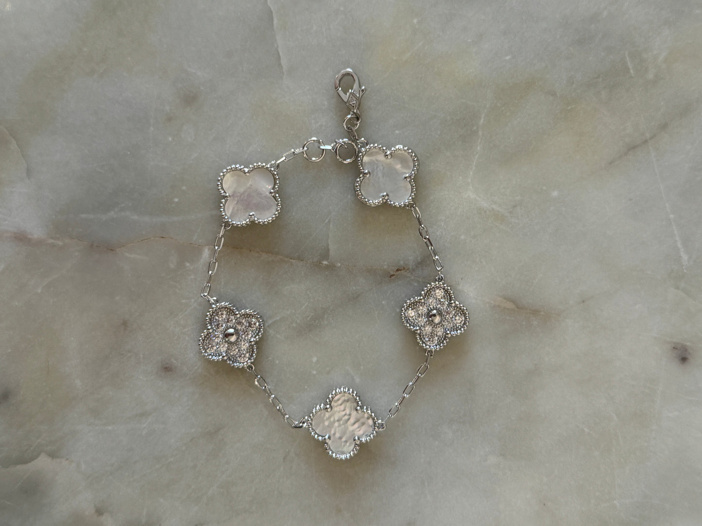 Silver Clover Bracelet